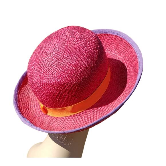 Statement Derby Hat • Bold Colorblock Straw • Resort / Race Day Ready main image 4